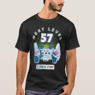 57 Birthday Gamer Next Level 57 Gaming Controller  T-Shirt