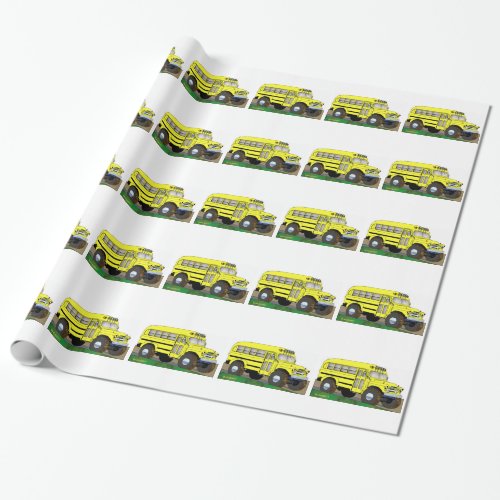 57 Chevrolet Off Road 4X4 School Bus Wrapping Paper