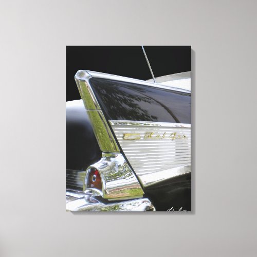 57 Chevy Bel Air FINS Canvas Print