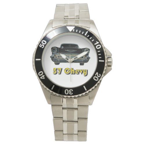 57 Chevy Classic Stainless Steel Watch