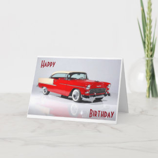 57 CHEVY-TO AN AGED TO PERFECTION MAN CARD