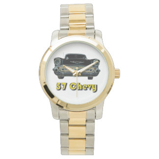 57 Chevy Two-Tone with Gold and Silver Tone Watch