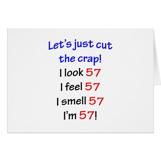 57 Let's cut the crap Cards (Front Horizontal)