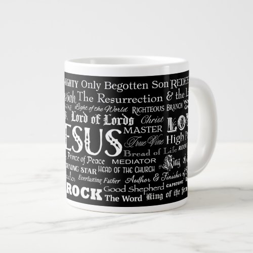 57 Names of JESUS 20 oz JUMBO Coffee Mug REVERSE