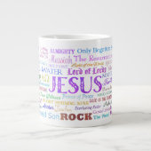 57 Names of JESUS JUMBO Coffee Mug - Multicolored (Front)