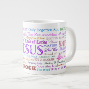 57 Names of JESUS JUMBO Coffee Mug, Version 2 Giant Coffee Mug