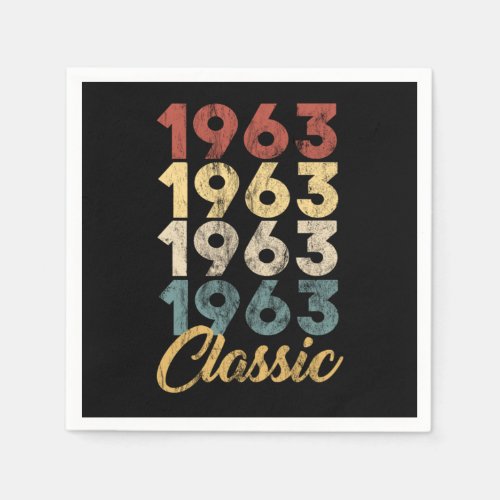 57 th Birthday Gift for Men and Women Born in 1963 Napkins
