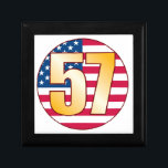 57 USA Gold Keepsake Box<br><div class="desc">57th BIRTHDAY, NUMBER 57</div>