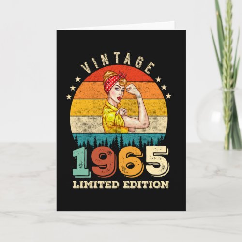 57 Year Old 1965 Vintage Women 57th Birthday Gift Card