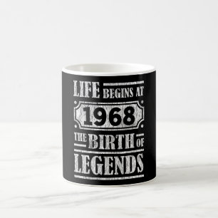 57 Year Old 1968 Birth Of Legend 57th Birthday Coffee Mug