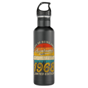 57 Year Old 1968 Retro Awesome 57th Birthday Gift Stainless Steel Water Bottle