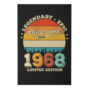 57 Year Old Bday 1968 Awesome 57th Birthday Gift Faux Canvas Print