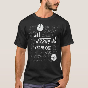 57 Year Old Bday Math Teacher 57th Birthday Gift T-Shirt