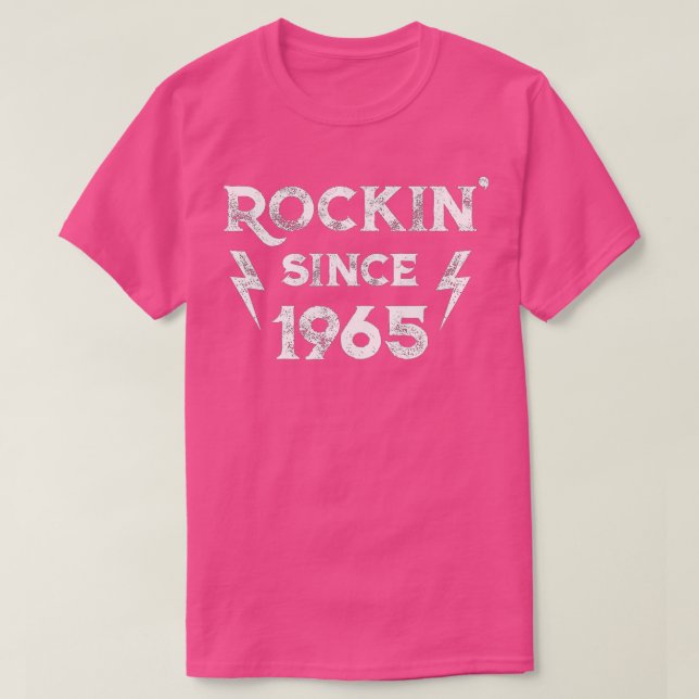 57 Year Old Classic Rock 1965 57th Birthday  T-Shirt (Design Front)