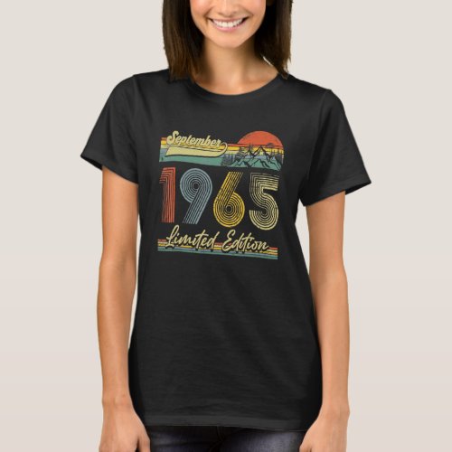 57 Year Old  Vintage Since September 1965 57th Bir T_Shirt