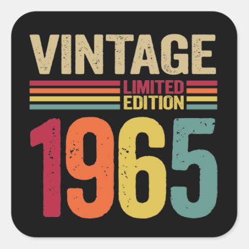 57 Years Old Gifts Vintage 1965 57th Birthday gift Square Sticker
