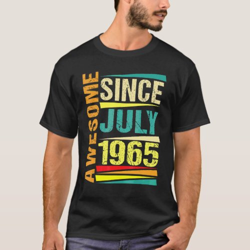 57 Years Old  Legend Since July 1965 57th Birthday T_Shirt