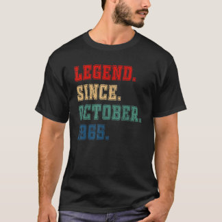 57 Years Old  Legend Since October 1965 57th Birth T-Shirt