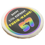 [ Thumbnail: 57th Birthday: Colorful Rainbow # 57, Custom Name ]
