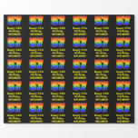 [ Thumbnail: 57th Birthday: Fun, Colorful Rainbow Inspired # 57 Wrapping Paper ]