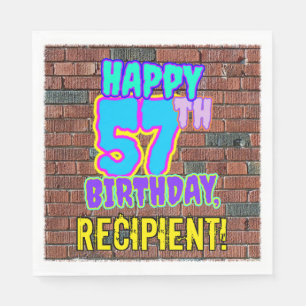 57th Birthday ~ Fun, Urban Graffiti Inspired Look Napkins