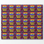 [ Thumbnail: 57th Birthday: Loving Hearts Pattern, Rainbow # 57 Wrapping Paper ]