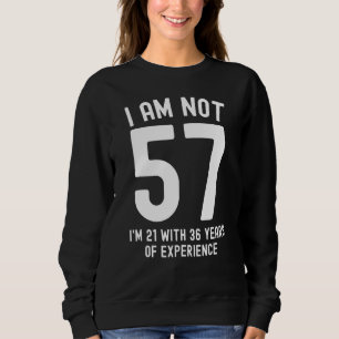 57th Birthday  Men Women Vintage 57 Year Old Sweatshirt