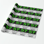[ Thumbnail: 57th Birthday - Nerdy / Geeky Style "57" and Name Wrapping Paper ]