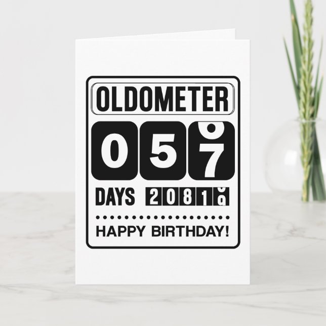 57th Birthday Oldometer Card (Front)