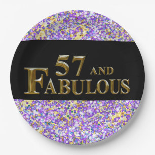 57th  Birthday  Paper Plates