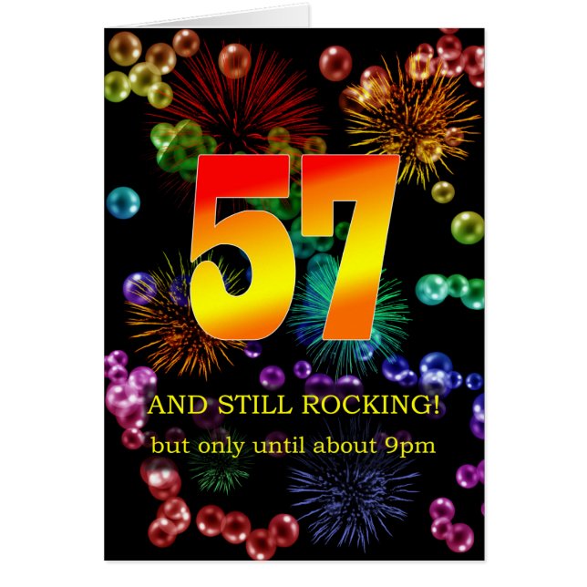 57th Birthday Still Rocking Cards (Front)