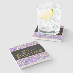 57th Birthday Stone Coaster