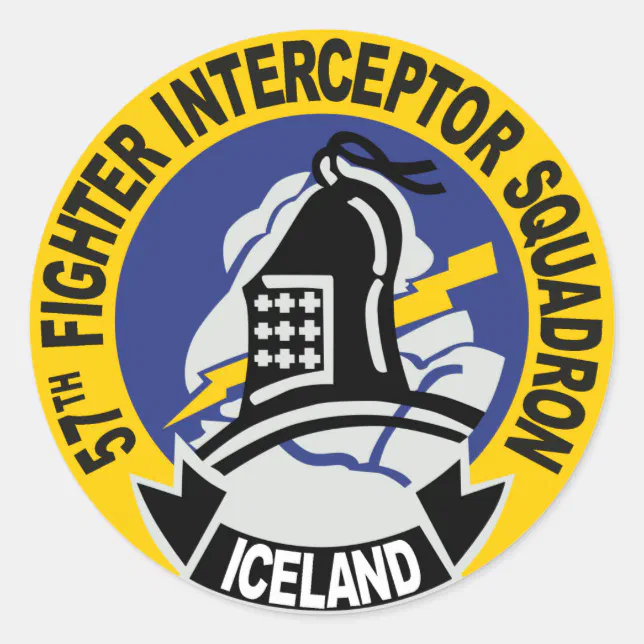 57th Sticker 57th Fighter Interceptor Squadron Classic Round Sticker | Zazzle