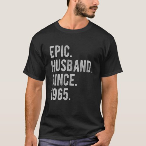 57th Wedding Aniversary For Him   Epic Husband Sin T_Shirt