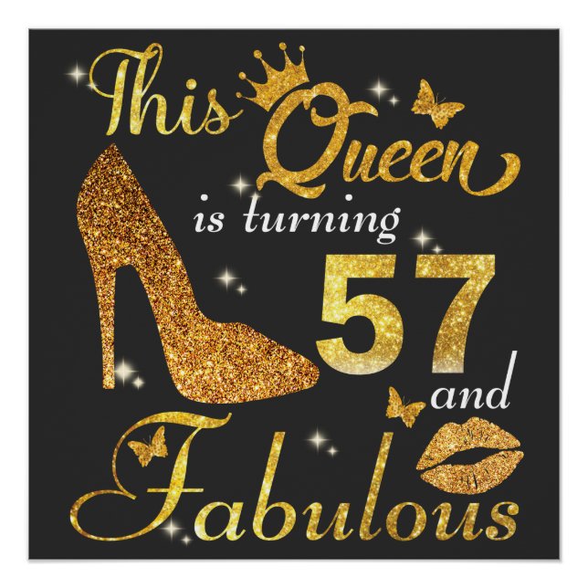 57Th women Birthday  Poster (Front)