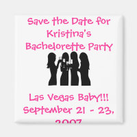 Las vegas save the date magnets