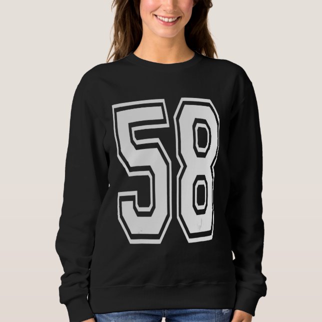 58 Birthday College Number Sweatshirt (Front)