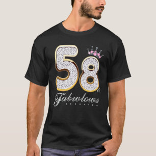 58 & Fabulous 58 Years Old 58th Birthday Diamond C T-Shirt