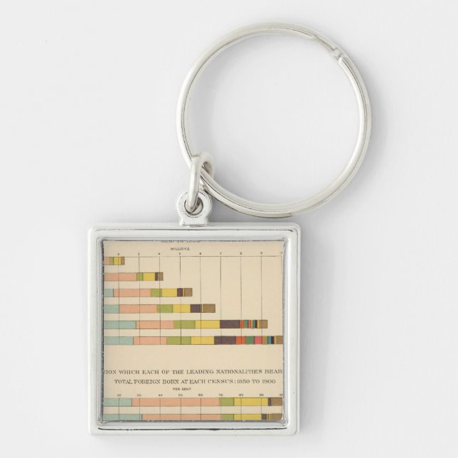 58 Foreign born 1850-1900 Keychain (Front)