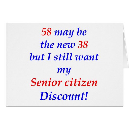 58 Senior Citizen Cards (Front Horizontal)