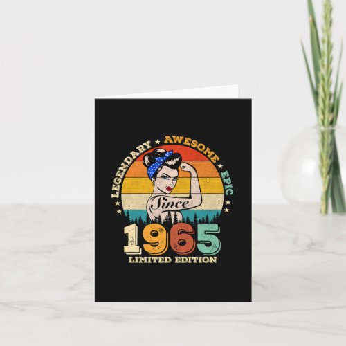 58 Year Old 1965 Vintage Gift Women 58th Birthday Card