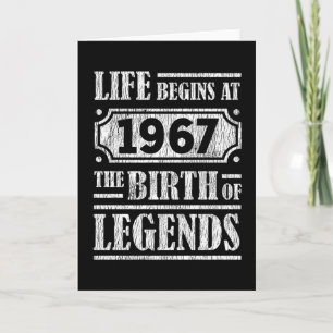 58 Year Old 1967 Birth Of Legend 58th Birthday Card