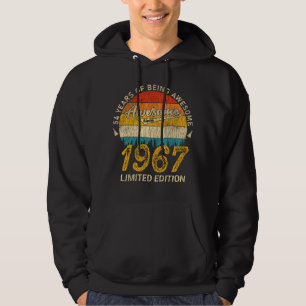 58 Year Old 1967 Retro Awesome 58th Birthday Gift Hoodie