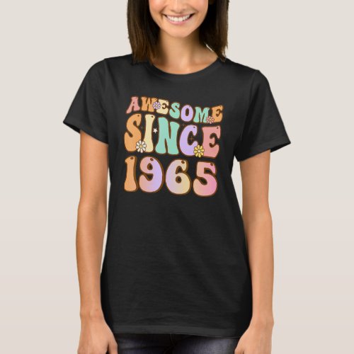58 Year Old Awesome Since 1965 58th Birthday Gifts T_Shirt