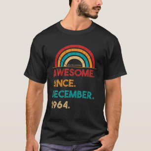 58 Year Old Awesome Since December 1964 Gifts 58Th T-Shirt