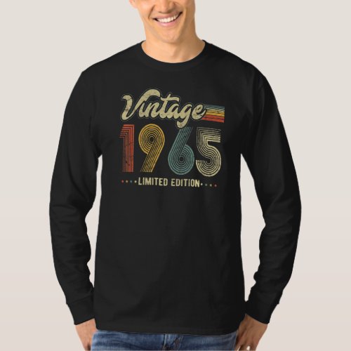 58 Year Old  Born In 1965 Vintage Retro 58th Birth T_Shirt