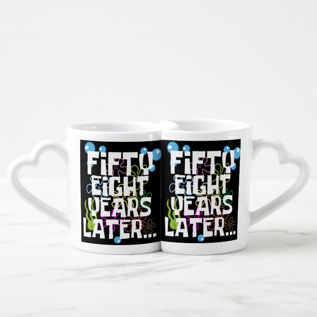 58 Years Later Funny Couple Wedding Anniversary Coffee Mug Set (Front Nesting)