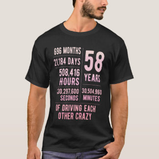 58 Years Married Funny 58th Wedding Anniversary T-Shirt