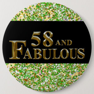 58th Birthday Button