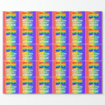 [ Thumbnail: 58th Birthday: Colorful, Fun Rainbow Pattern # 58 Wrapping Paper ]